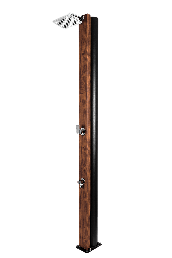 Hanscraft Solárna sprcha NATUR TEAK s oplachom nôh (antracit / imitácia dreva)
