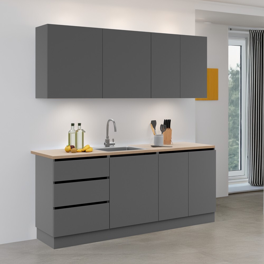 KONDELA Asti 200 kuchynská linka grafit