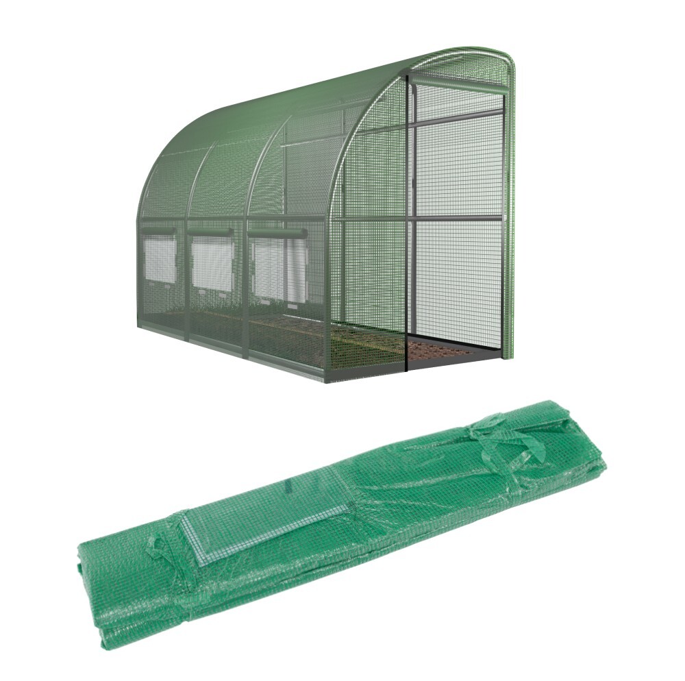 KONDELA Felko New Typ 5 fólia na záhradný fóliovník 150x400x200 cm zelená