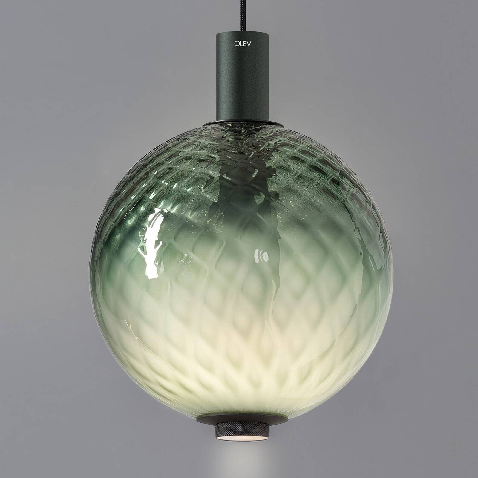 OLEV LED závesné svietidlo BEAM STICK NUANCE BALLOTON, zelené Ø 20 cm 927