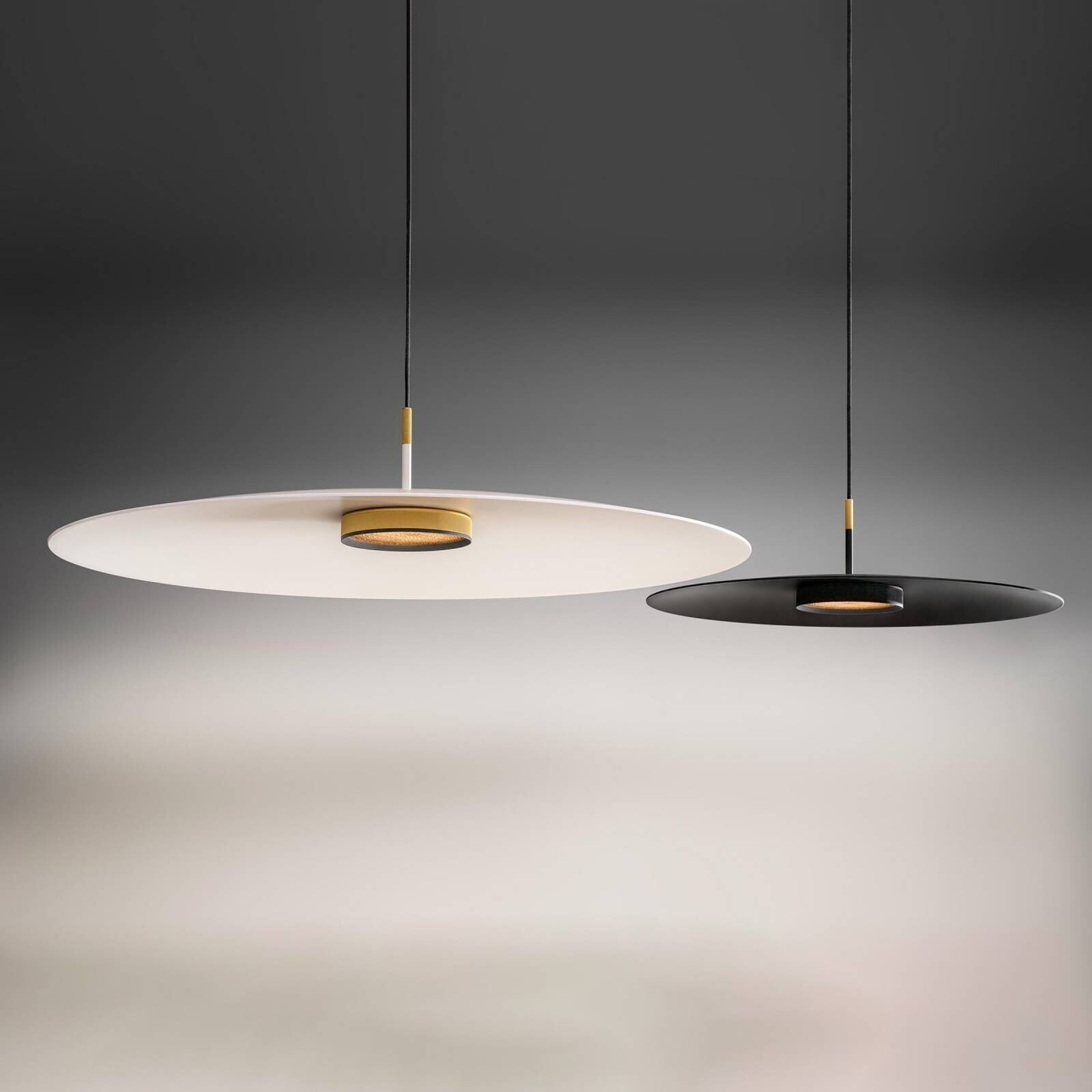 OLEV LED závesné svietidlo OVERFLY PLUS, čierne Ø 55 cm kov 927