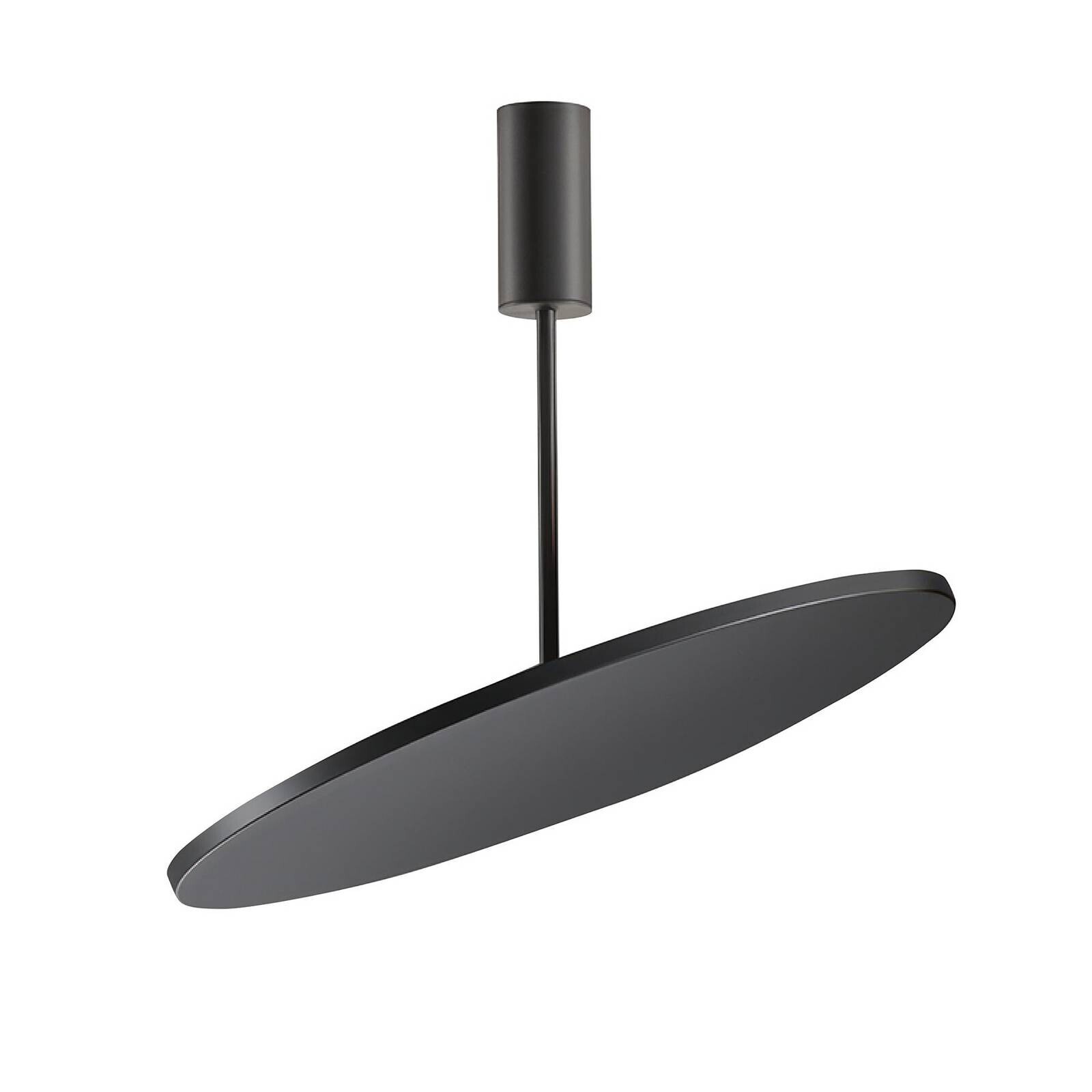 OLEV stropné LED svetlo FLUENTIS čierne Ø 54 cm kov 2.700 K