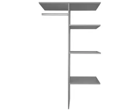 Vnútorný policový systém do šatníkovej skrine šedý, šírka 87 cm/výška 148 cm%