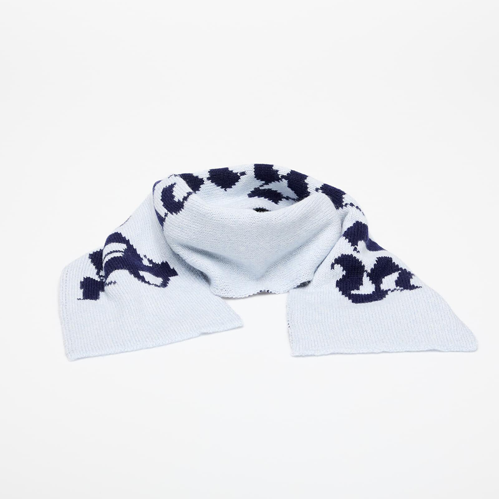 Šál Palm Angels Logo Knit Scarf Light Blue/ Navy Blue Universal