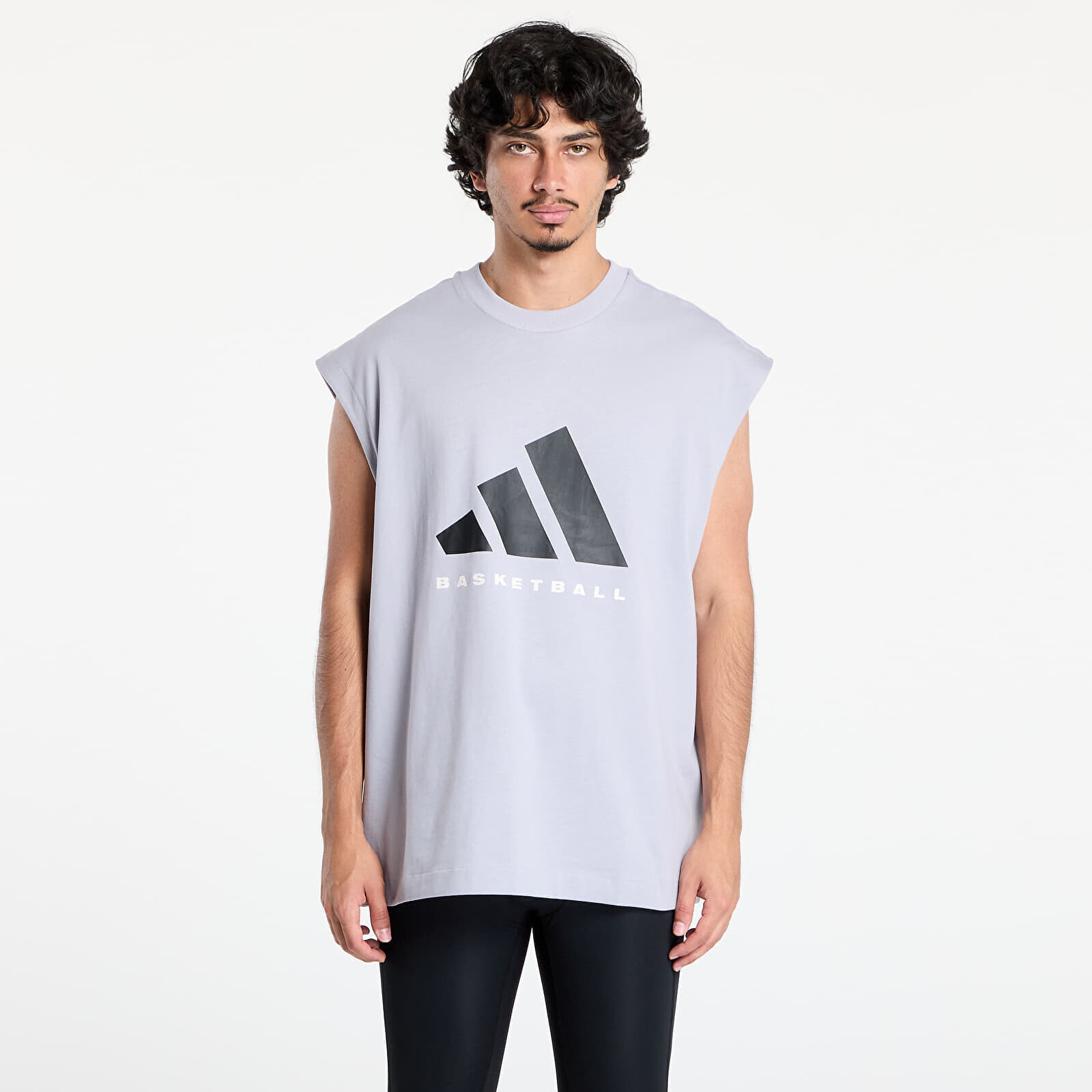 Tielko adidas Basketball Sleeveless T-Shirt (Gender Neutral) Glory Grey S