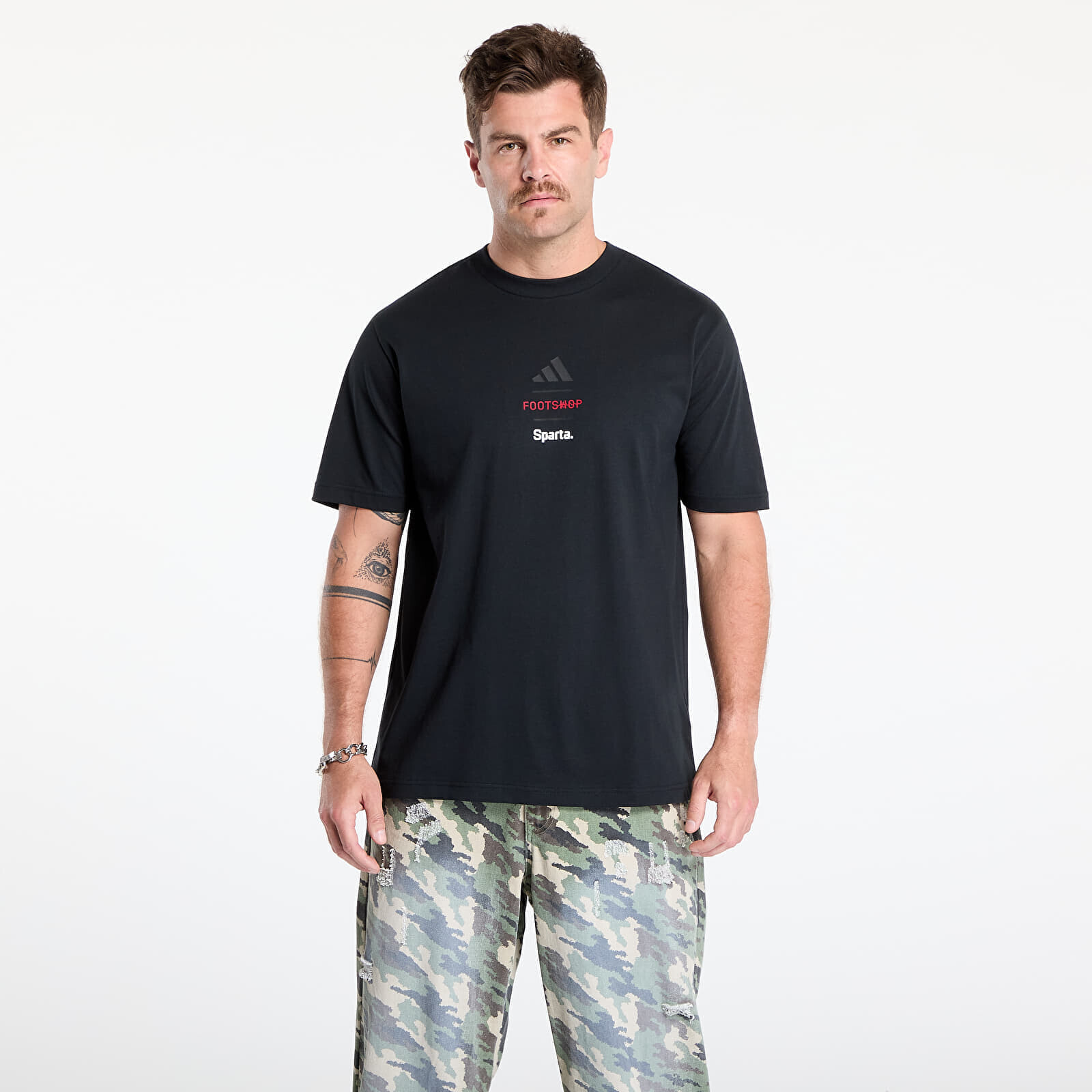 Tričko adidas x Footshop x Sparta T-Shirt Logotype UNISEX Black XS