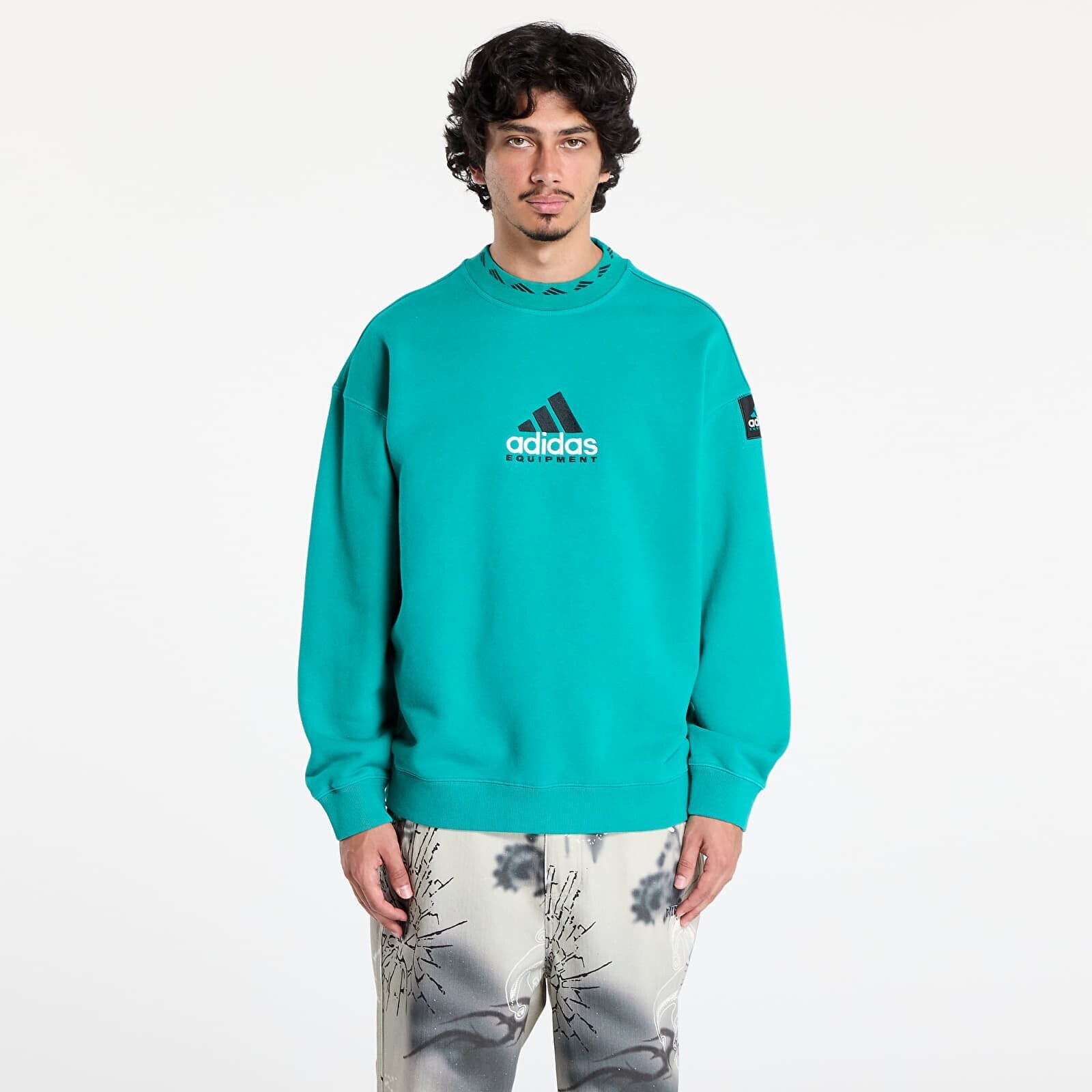 Mikina adidas Equipment Wash Crewneck Sweatshirt Equipment Green S