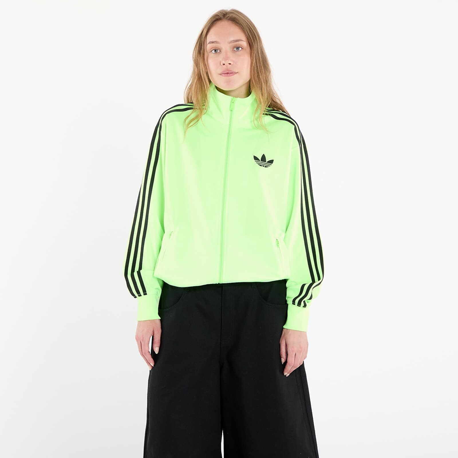 Mikina adidas Adicolor Classic Firebird Loose Track Top Signal Green/ Black XS