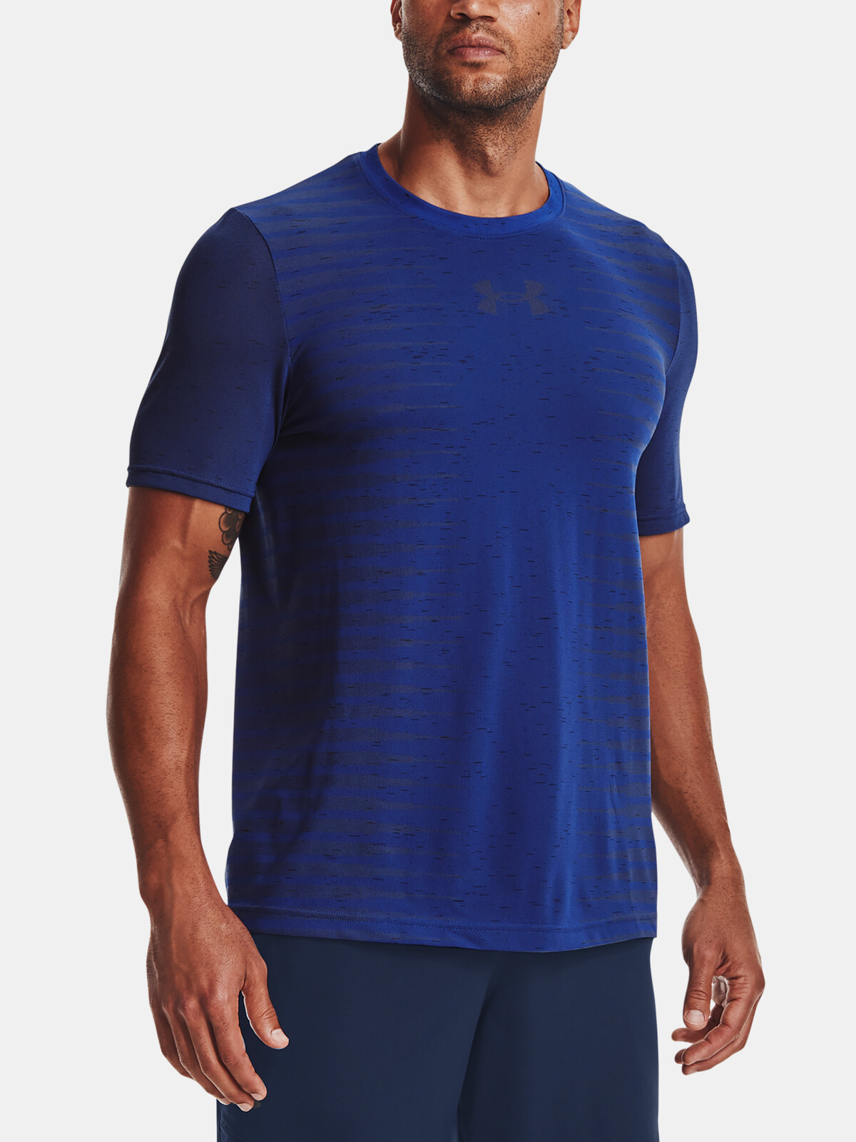 Under Armour T-shirt Seamless Wordmark SS-BLU - Men's