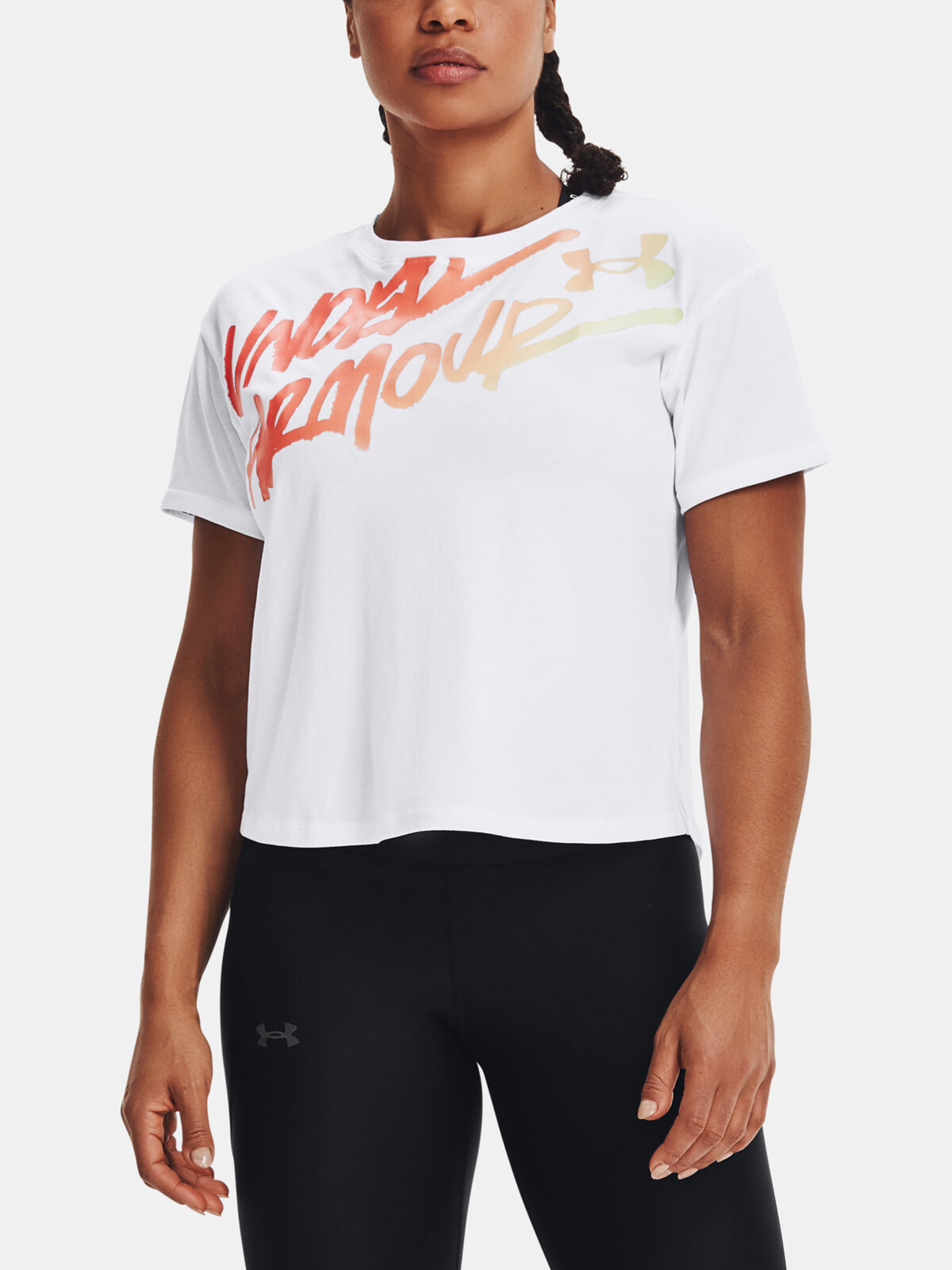 Under Armour T-Shirt Live Chroma Graphic Tee-WHT - Women