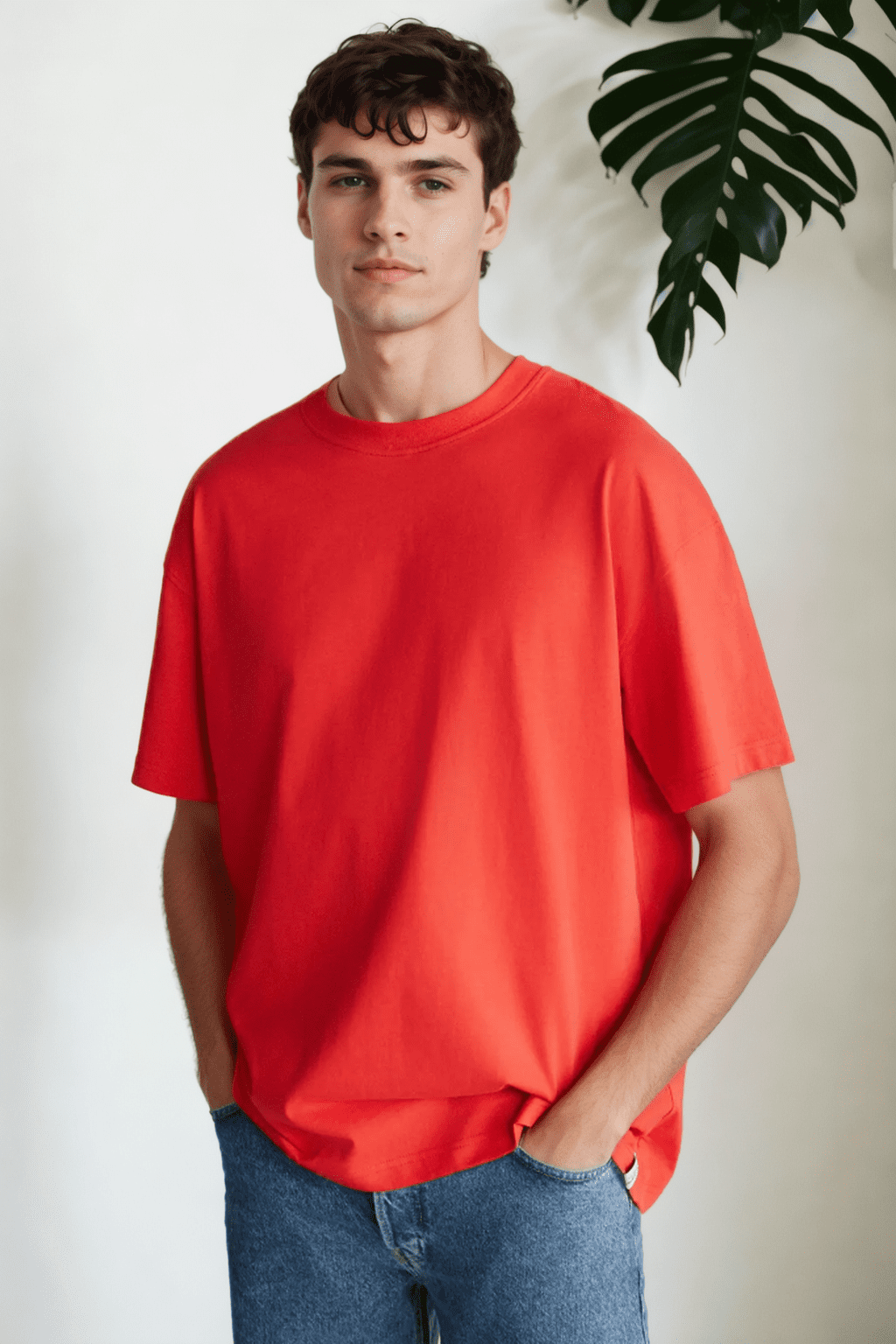 75226 Dewberry Mens Oversized Fit Crew Neck T-Shirt-NAR