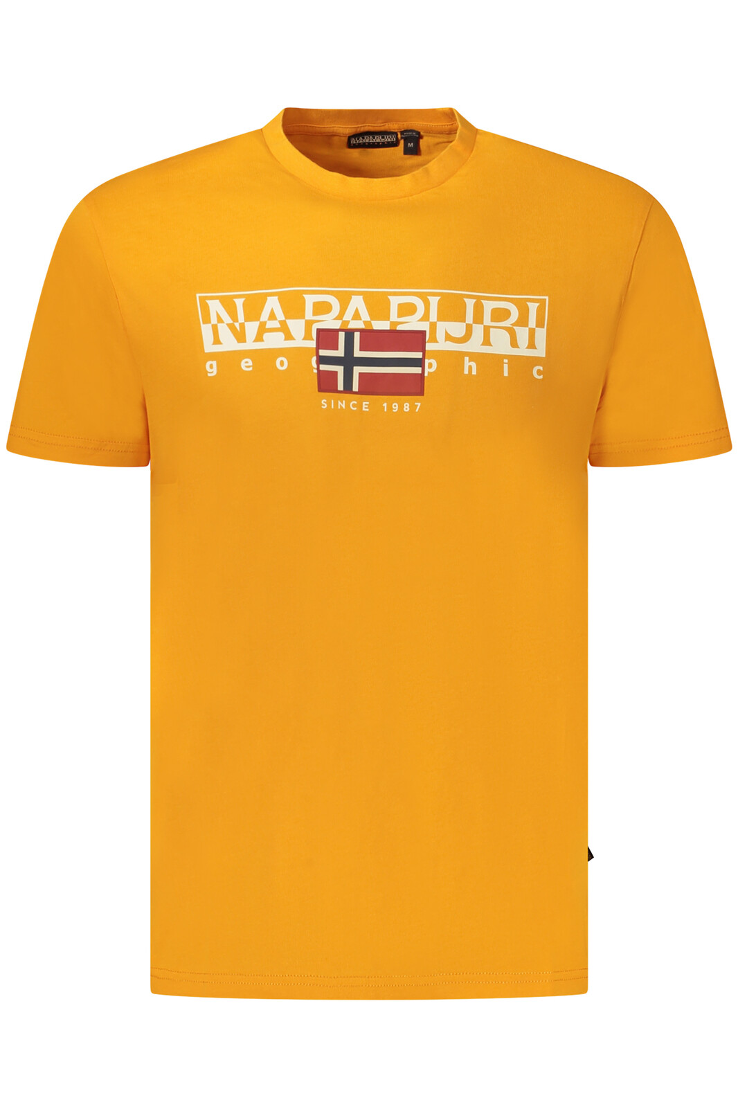 NAPAPIJRI MEN'S ORANGE SHORT SLEEVE T-SHIRT