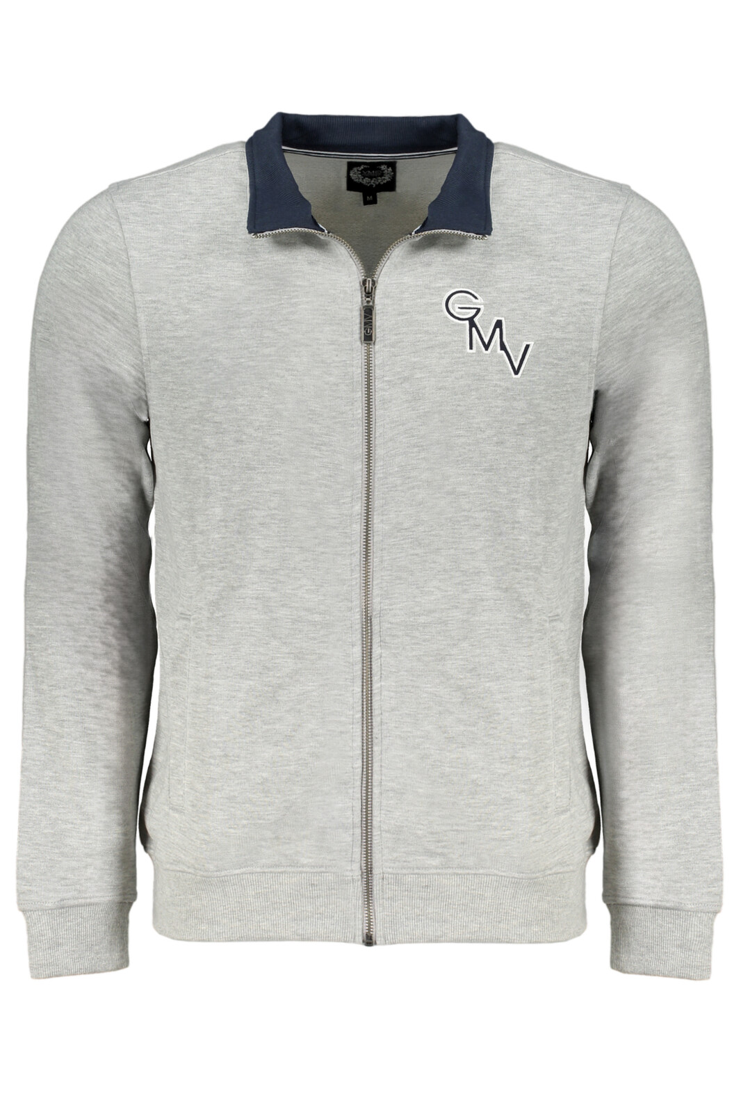 GIAN MARCO VENTURI MEN'S GRAY ZIP SWEATSHIRT