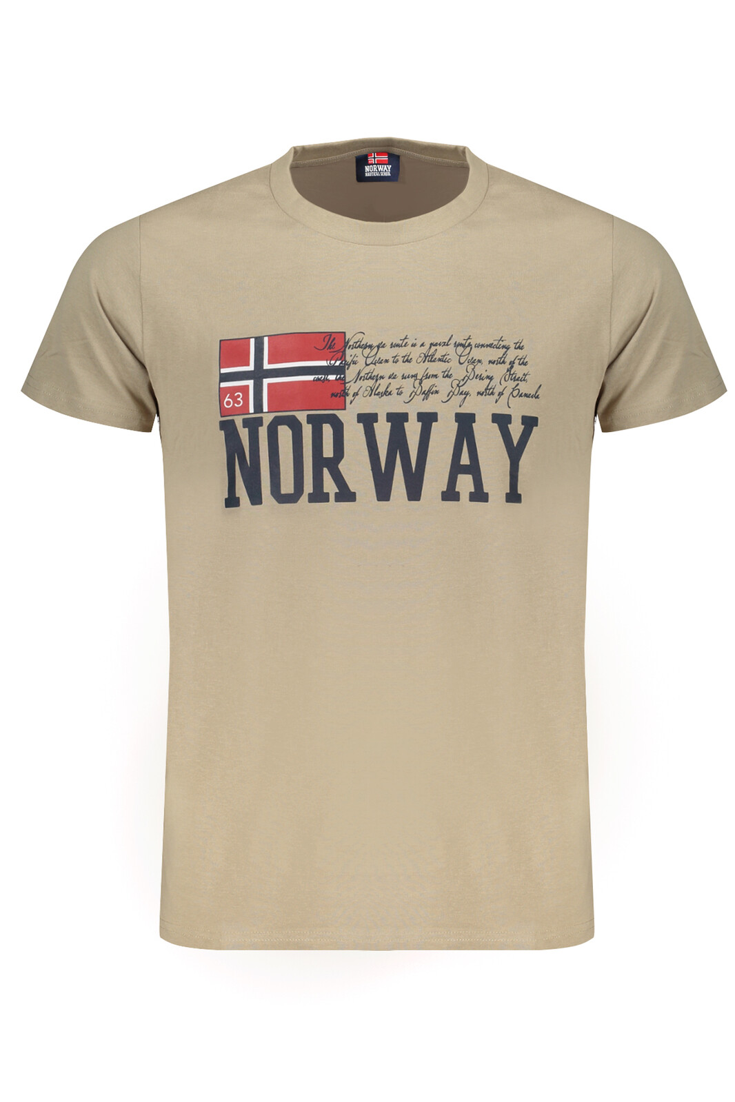 NORWAY 1963 MEN'S SHORT SLEEVE T-SHIRT BEIGE