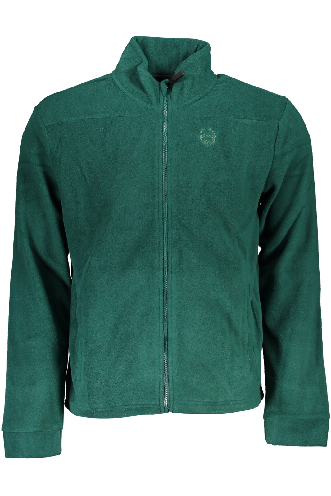 GIAN MARCO VENTURI MEN'S GREEN ZIP SWEATSHIRT