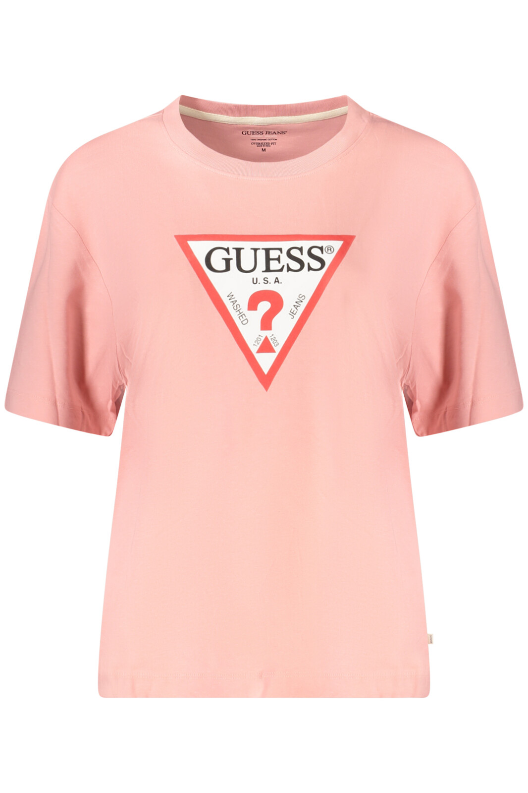 GUESS JEANS WOMEN'S SHORT SLEEVE T-SHIRT PINK