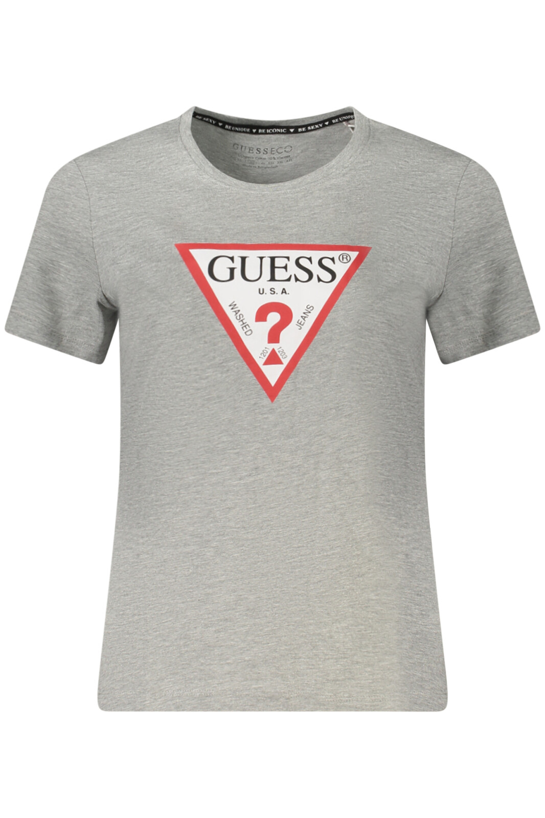 GUESS JEANS SHORT SLEEVE T-SHIRT WOMEN GREY
