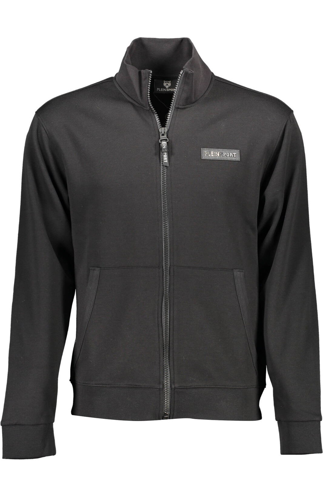 PLEIN SPORT MEN'S BLACK ZIP-UP SWEATSHIRT