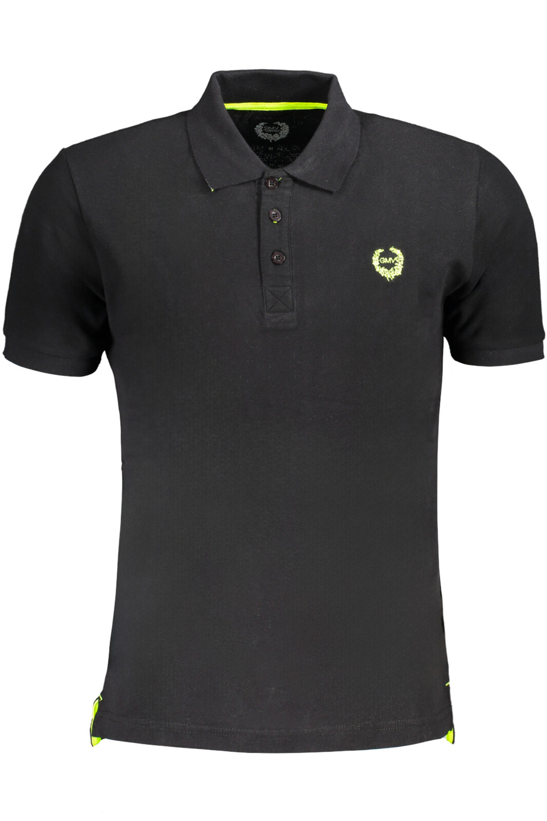 GIAN MARCO VENTURI MEN'S BLACK SHORT SLEEVED POLO SHIRT