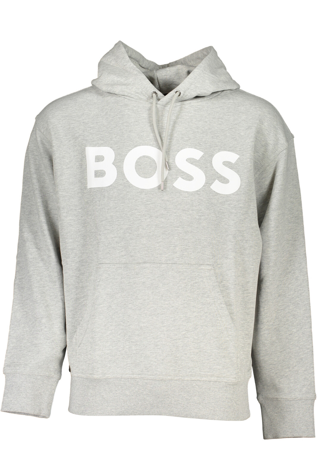 HUGO BOSS MEN'S GRAY ZIPLESS SWEATSHIRT