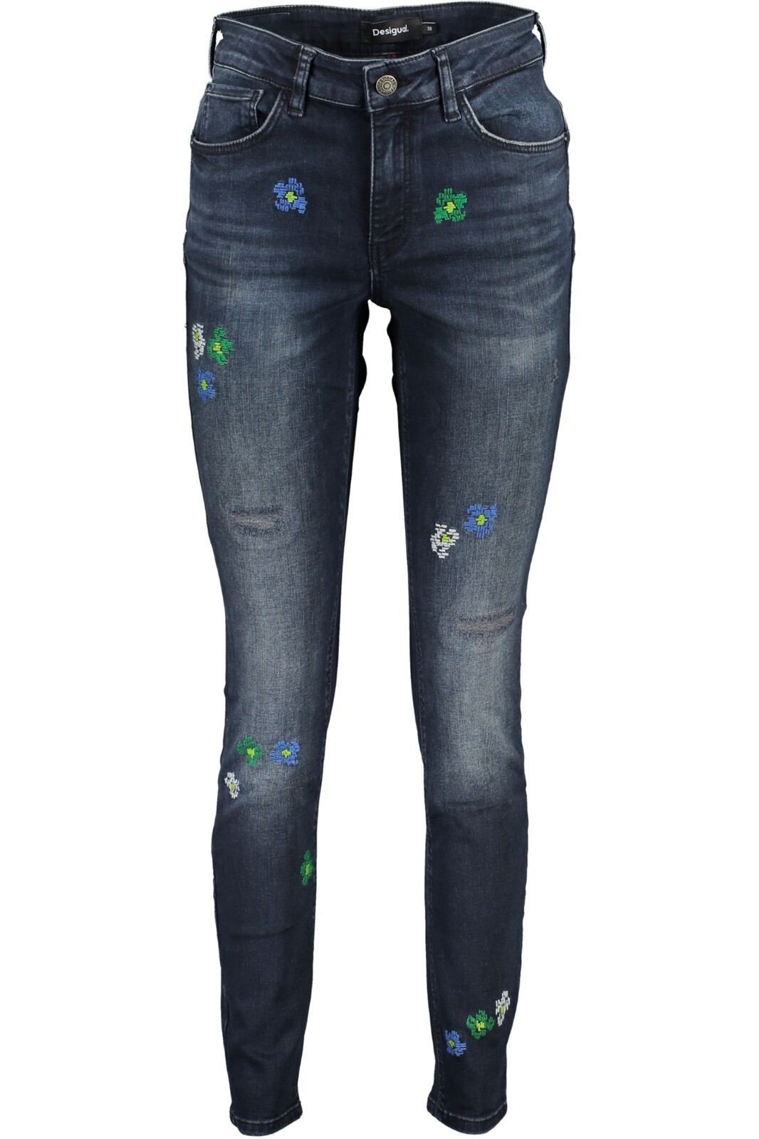 DESIGUAL WOMEN'S DENIM JEANS BLUE