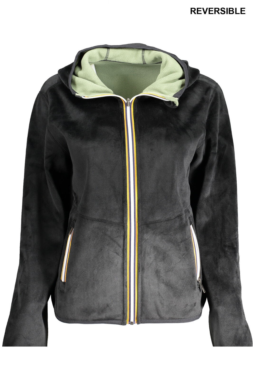 K-WAY WOMEN'S BLACK ZIP SWEATSHIRT