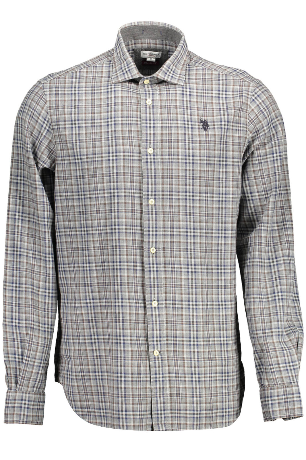 US POLO SHIRT LONG SLEEVE MEN GREY