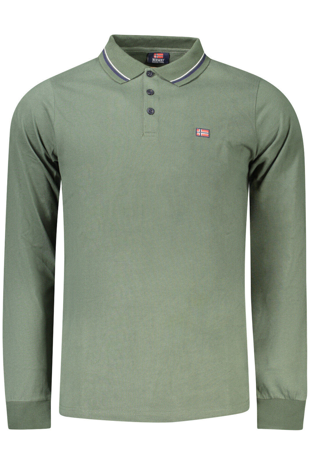 NORWAY 1963 MEN'S LONG SLEEVE POLO GREEN