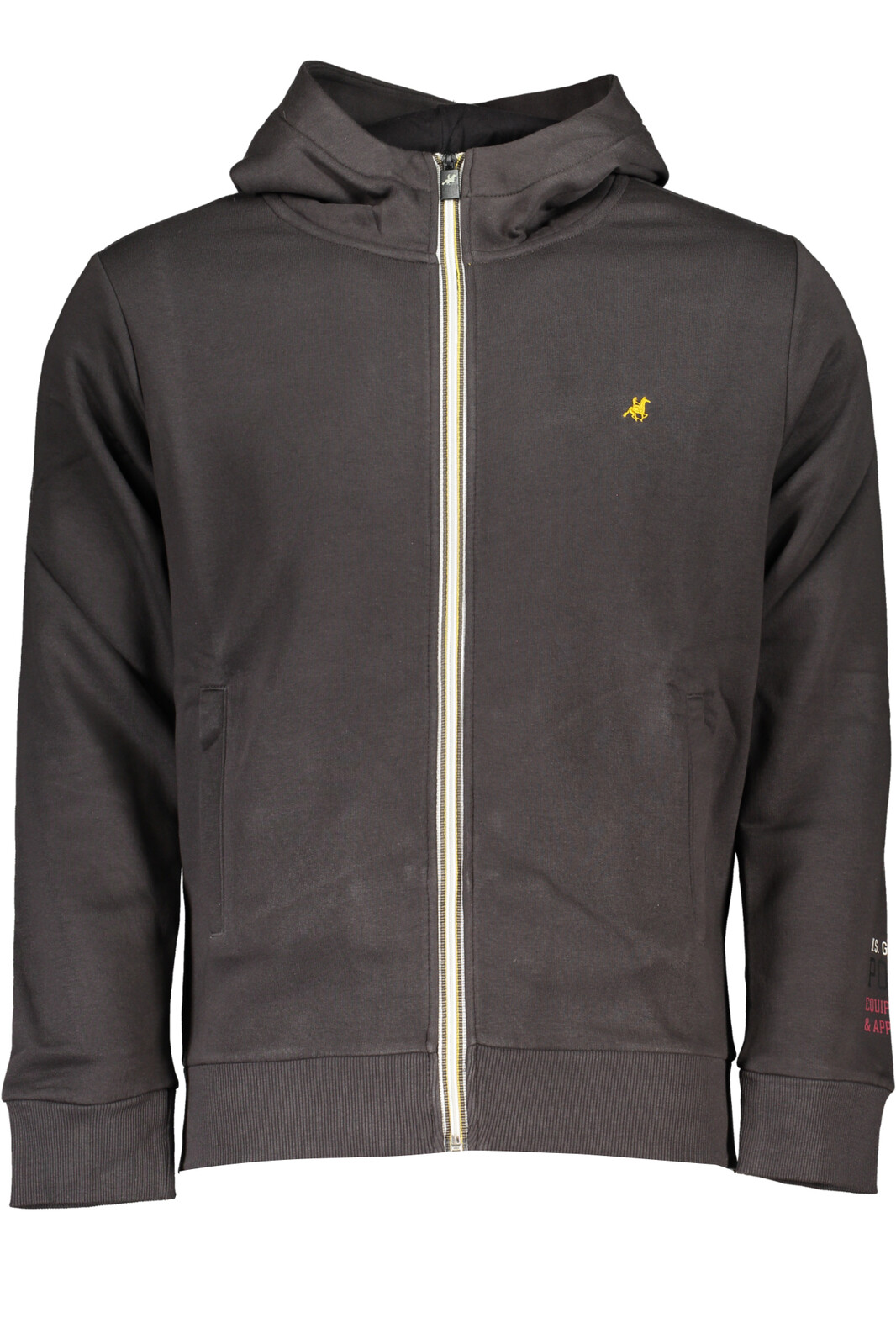 US GRAND POLO MEN'S GRAY ZIP SWEATSHIRT