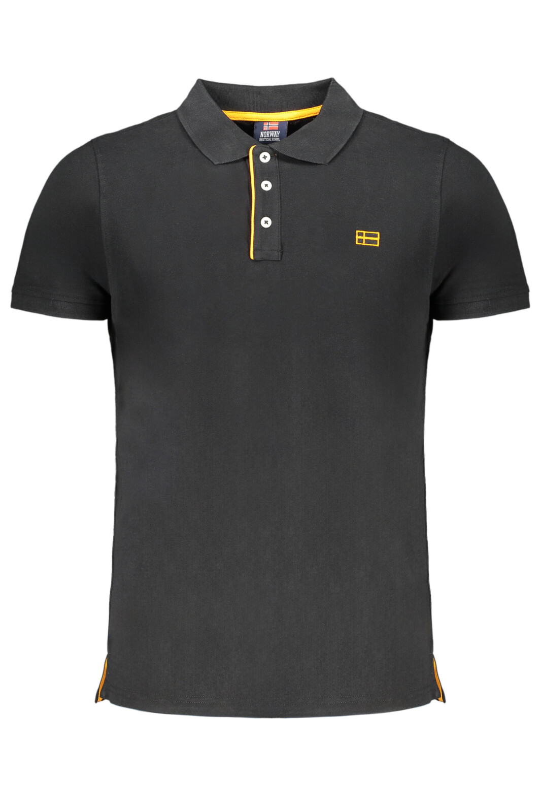 NORWAY 1963 MEN'S BLACK SHORT SLEEVE POLO SHIRT