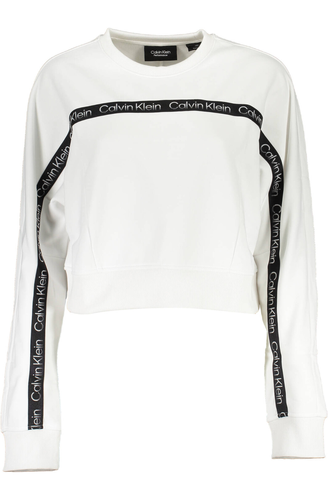 CALVIN KLEIN WOMEN'S SWEATSHIRT WITHOUT ZIP WHITE