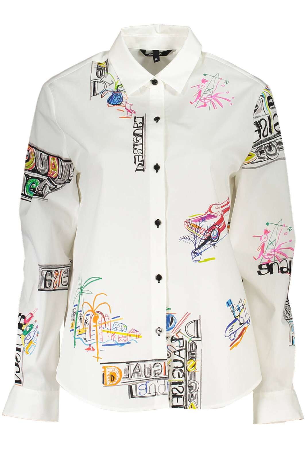 DESIGUAL WOMEN'S LONG SLEEVED SHIRT WHITE