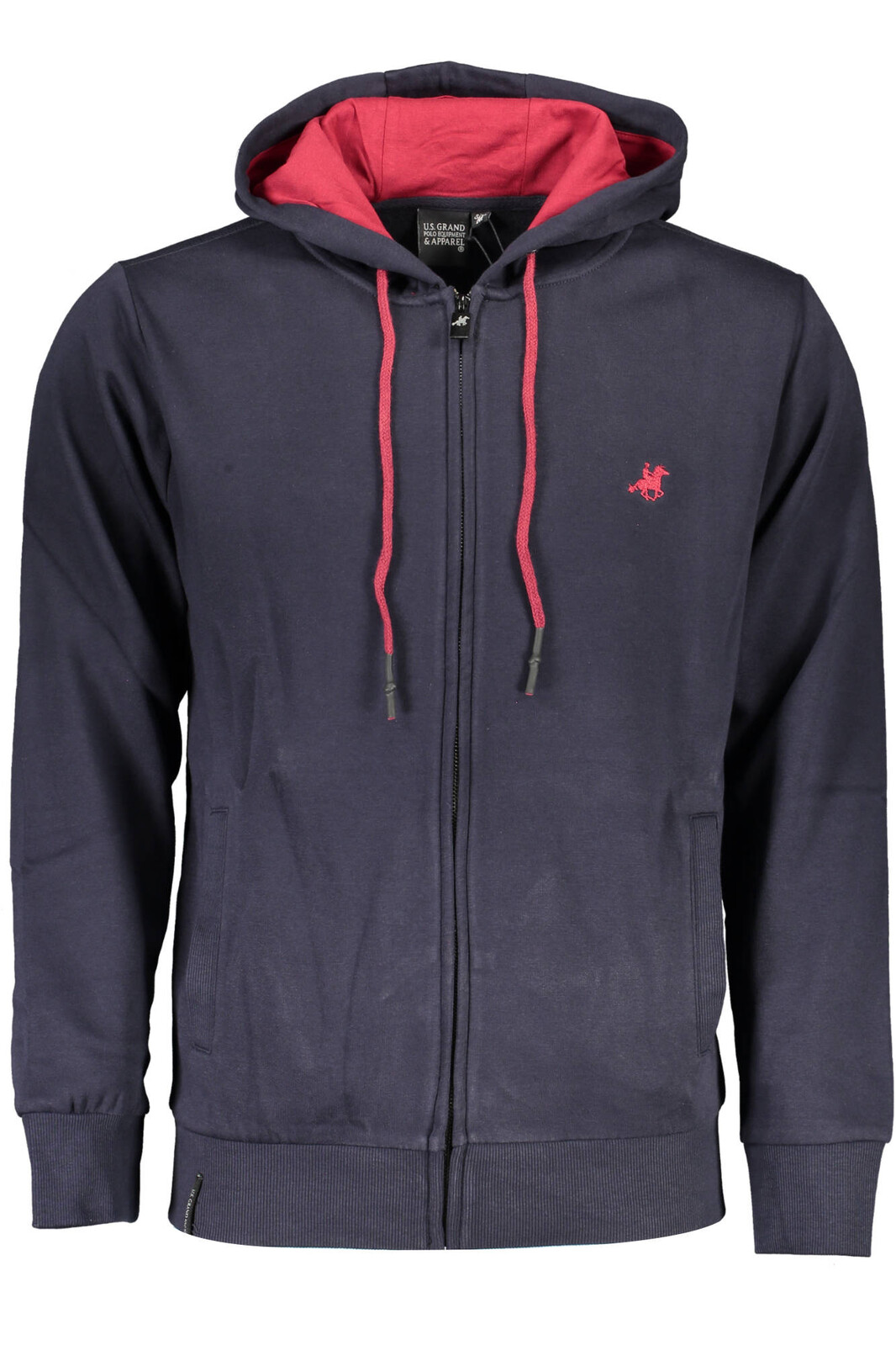US GRAND POLO MEN'S BLUE SWEATSHIRT WITH ZIP