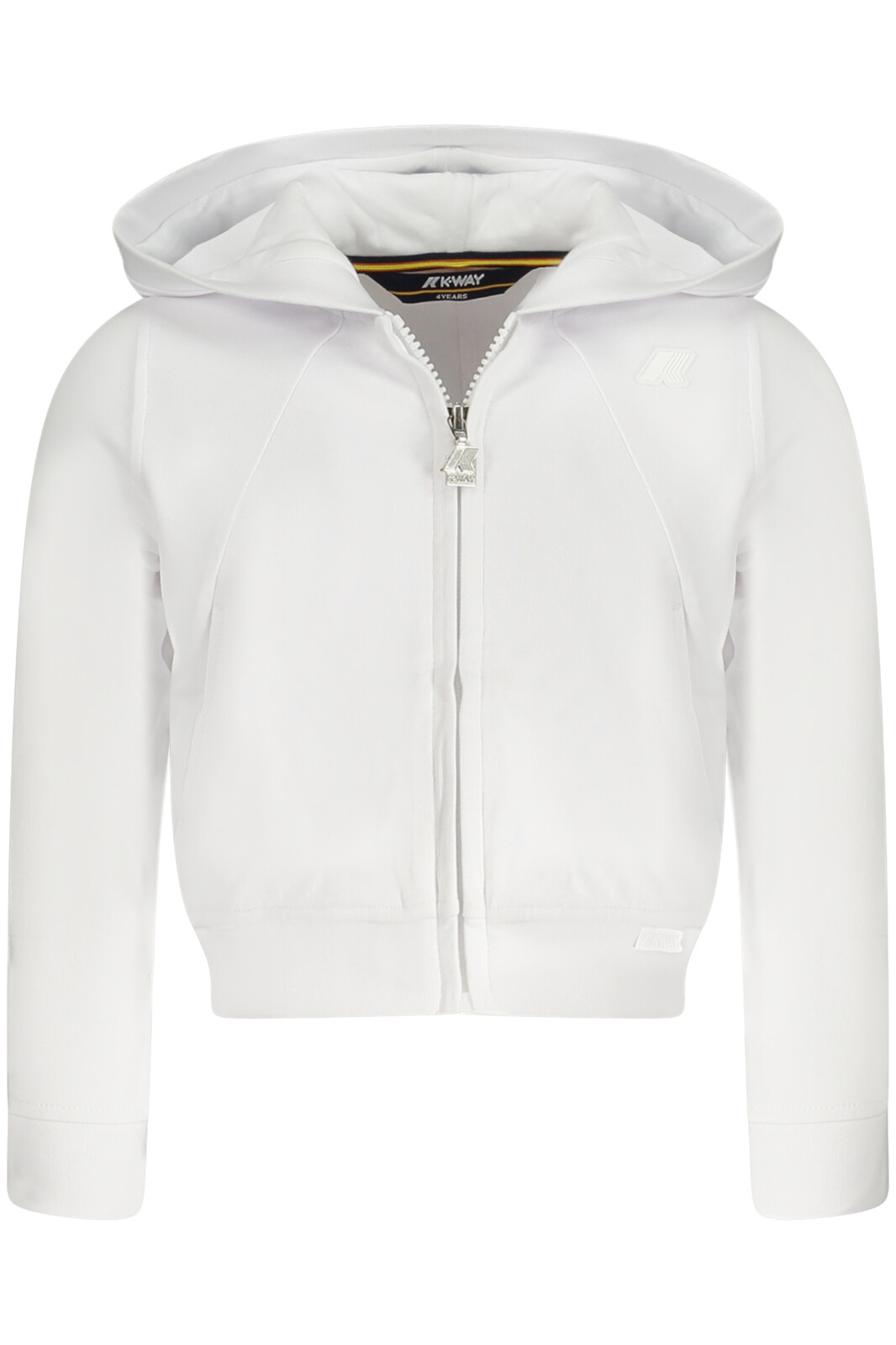 K-WAY ZIP-UP SWEATSHIRT FOR GIRLS WHITE
