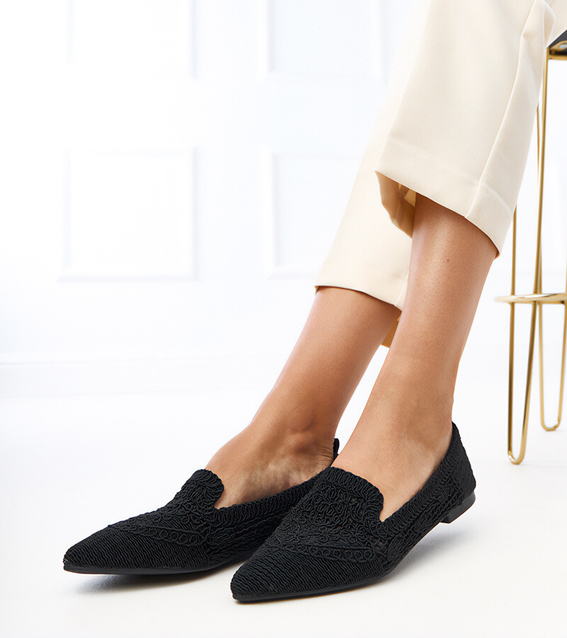 D/CEO Black Lace Women's Ballet Flats Gerania