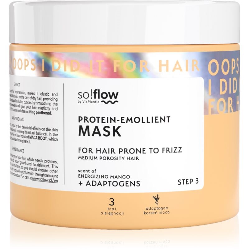 so!flow Medium Porosity maska na vlasy proti krepateniu 400 ml