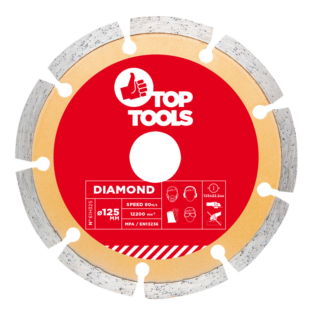 Top Tools Diamantový kotúč, 125 x 22.2 mm, segment 61H325