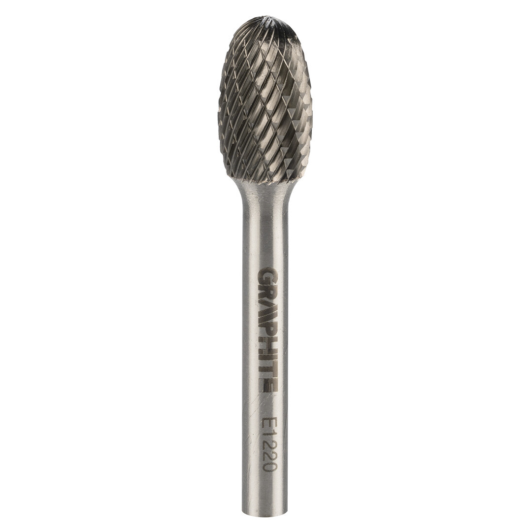 GRAPHITE Fréza na kov HM, typ E (oválna), 12 x 20 mm, stopka 6 x 45 mm 55H366