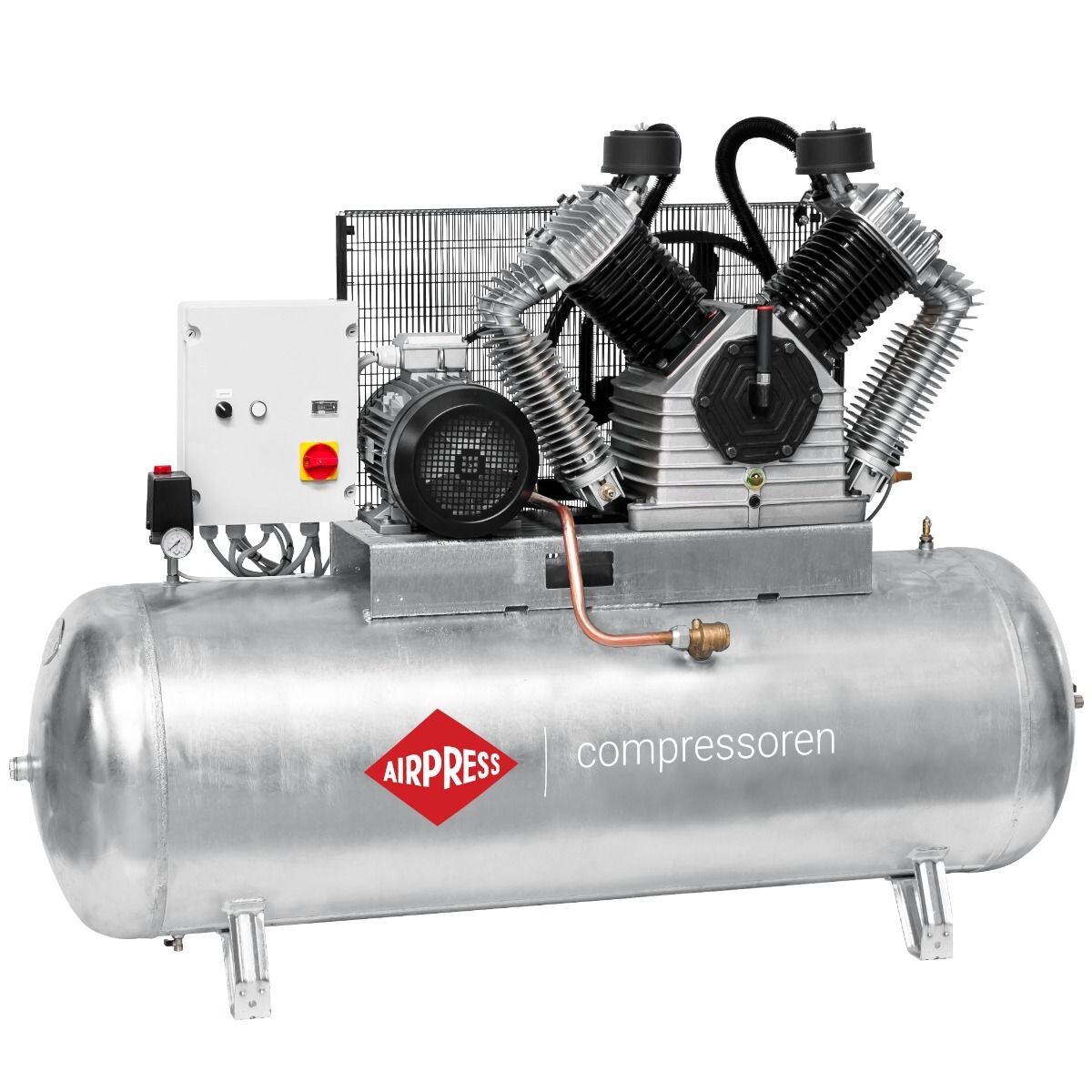 Kompresor G 2500-500 SD Pro 11 bar 20 KM/15 kW 400V 1420 l/min 500 l galvanizovaný - hviezdový-trojuholníkový spínač