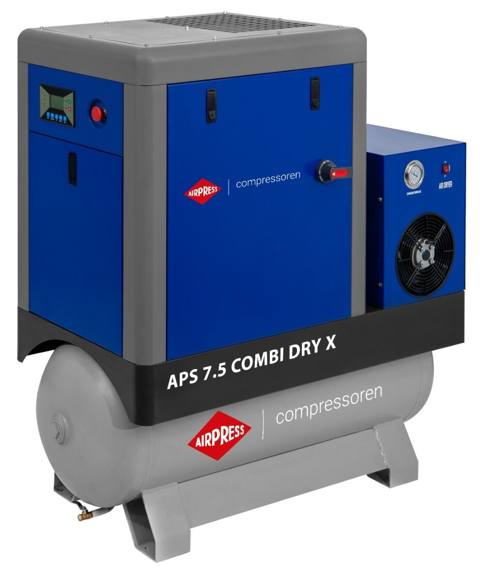 Skrutkový kompresor APS 7.5 Combi Dry X 10 bar 7.5 KM/5.5 kW 690 l/min 200 l