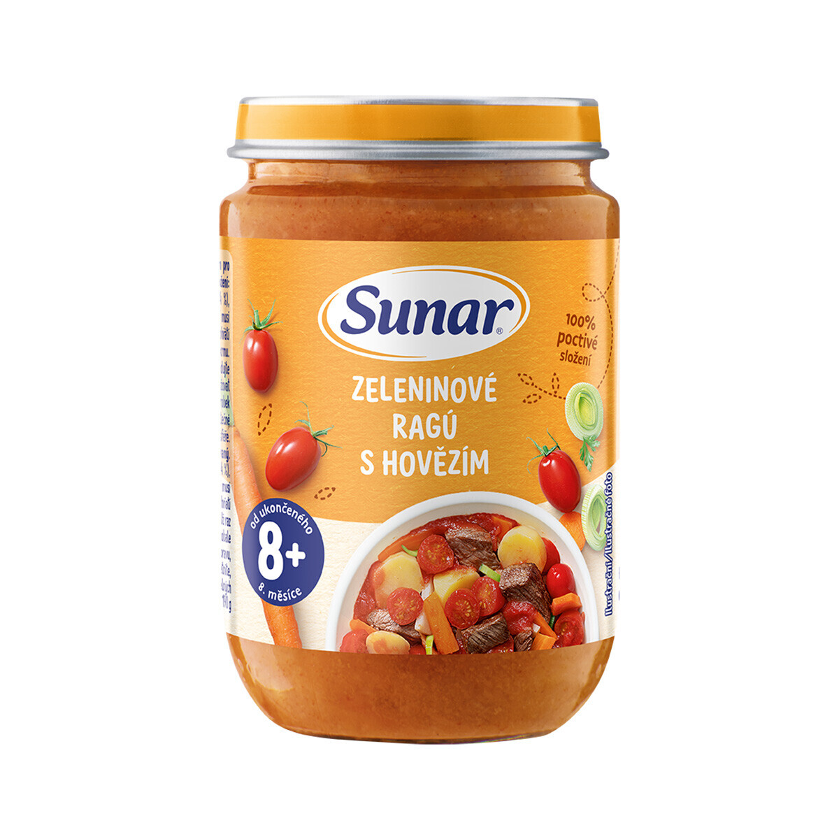 Sunar ZELENINOVÉ RAGU S HOVÄDZÍM zeleninovo-mäsový príkrm 190g