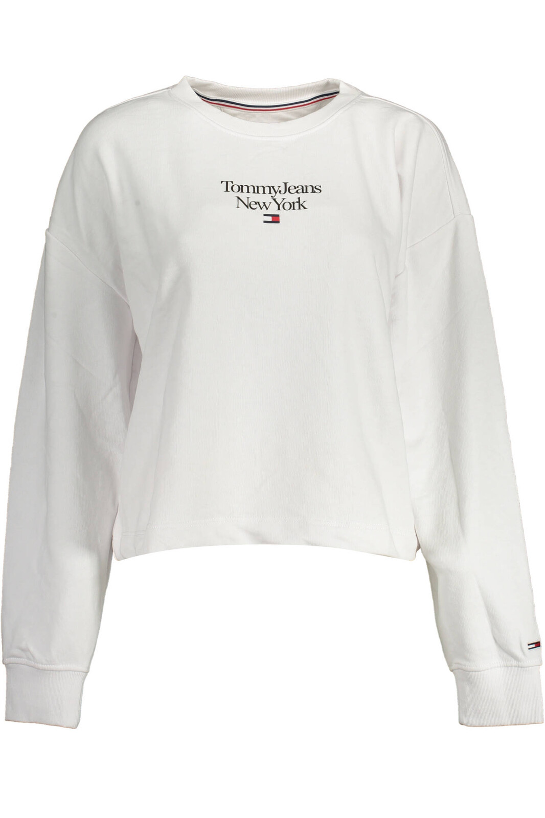 TOMMY HILFIGER WOMEN'S WHITE SWEATSHIRT WITHOUT ZIP
