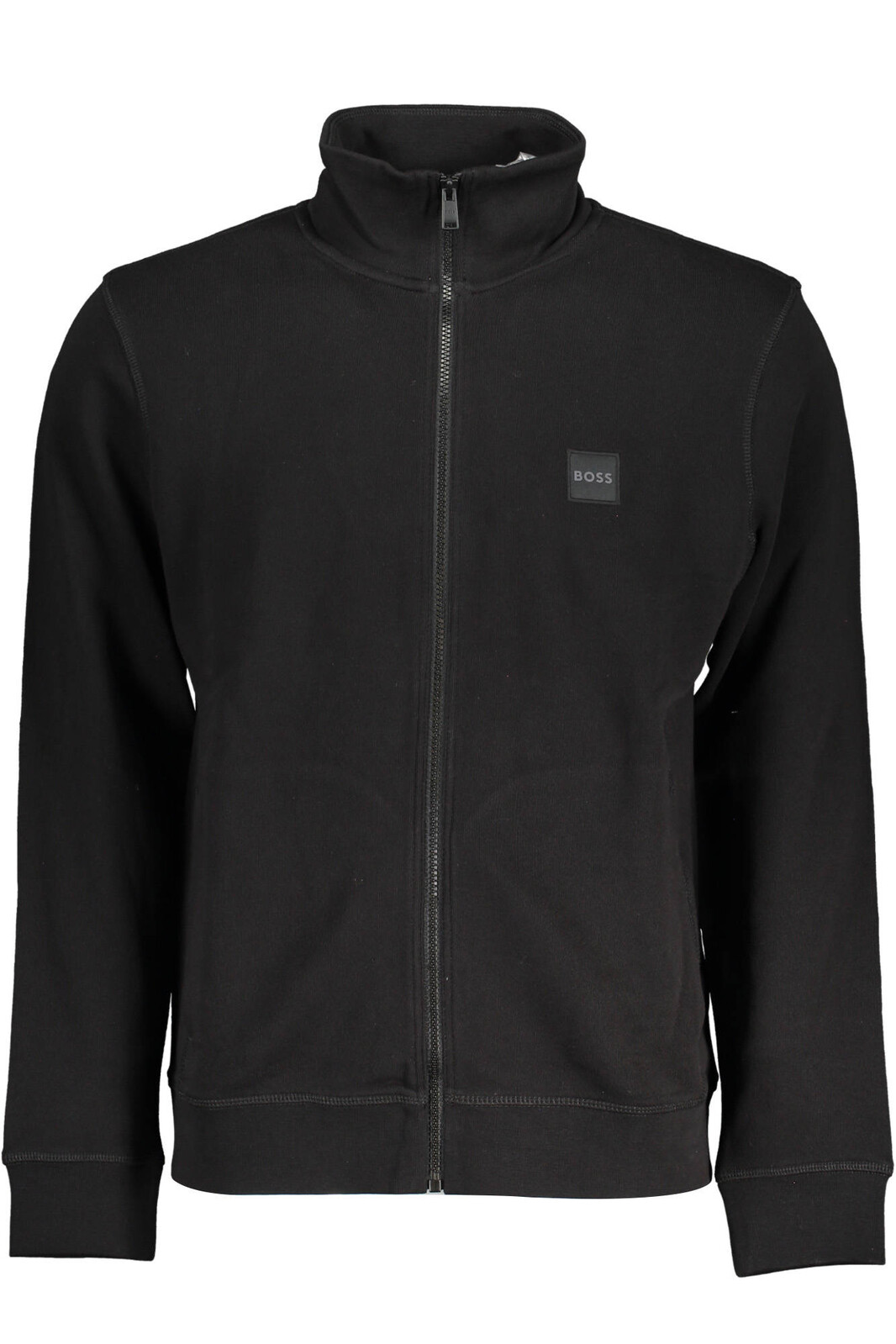 HUGO BOSS MEN'S BLACK ZIPPED SWEATSHIRT