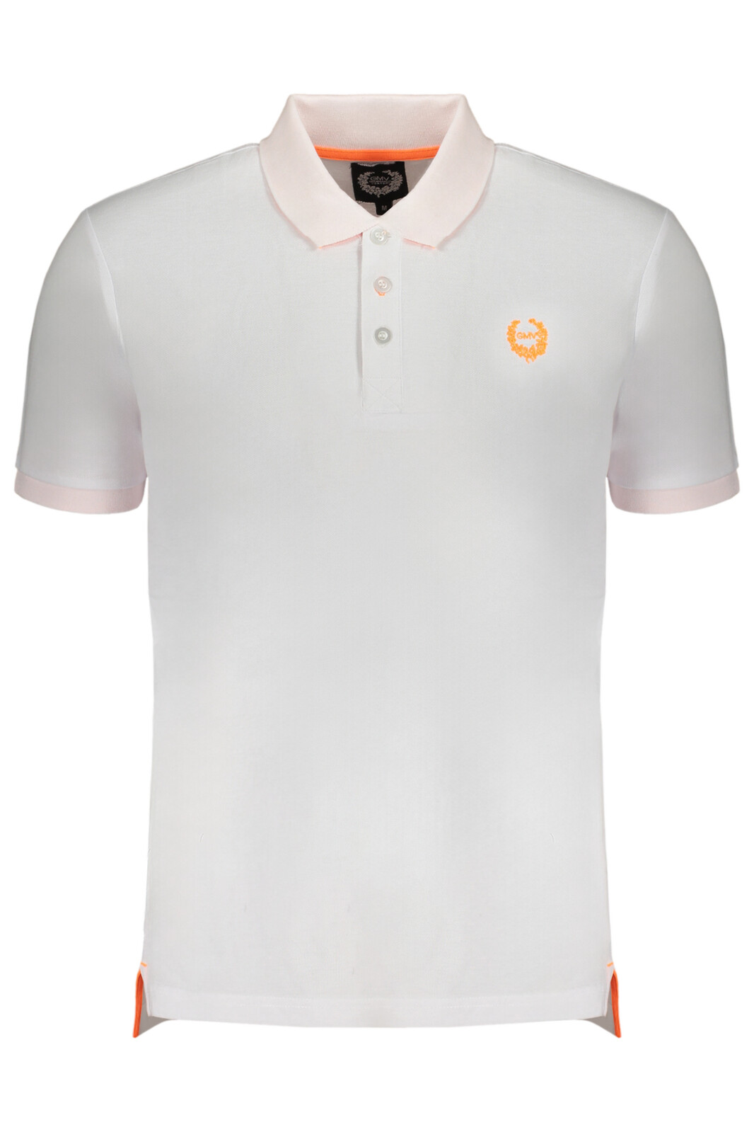GIAN MARCO VENTURI MEN'S WHITE SHORT SLEEVED POLO SHIRT