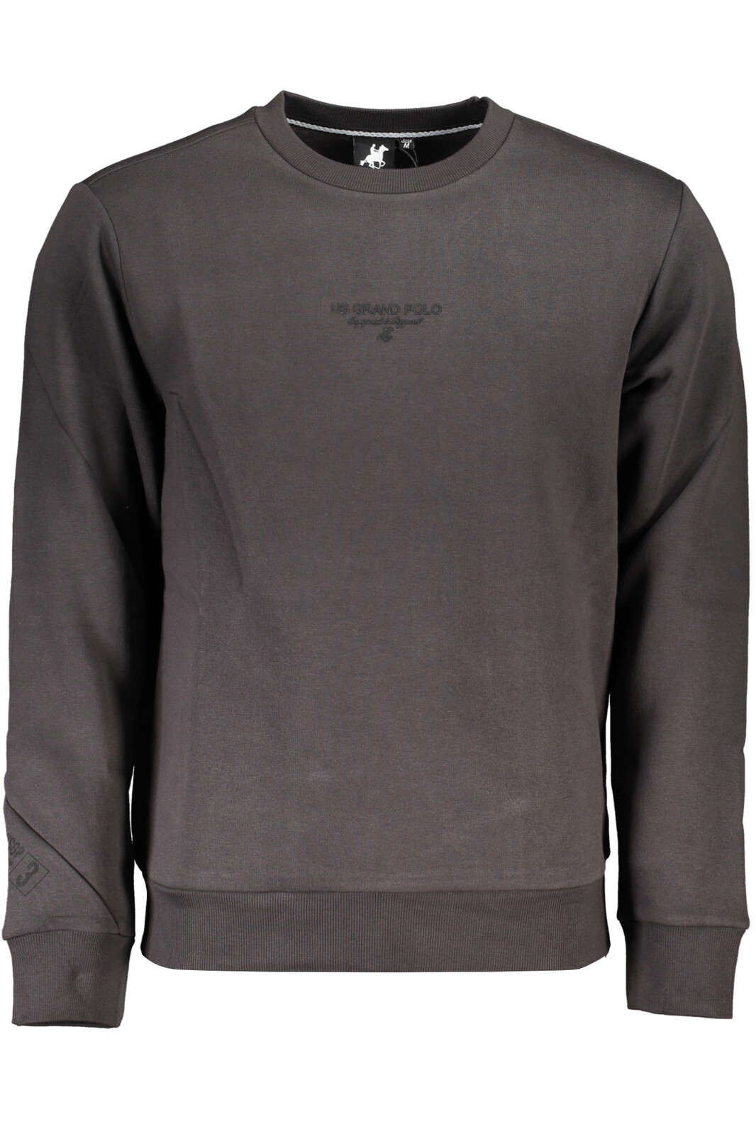 US GRAND POLO MEN'S GRAY ZIPLESS SWEATSHIRT