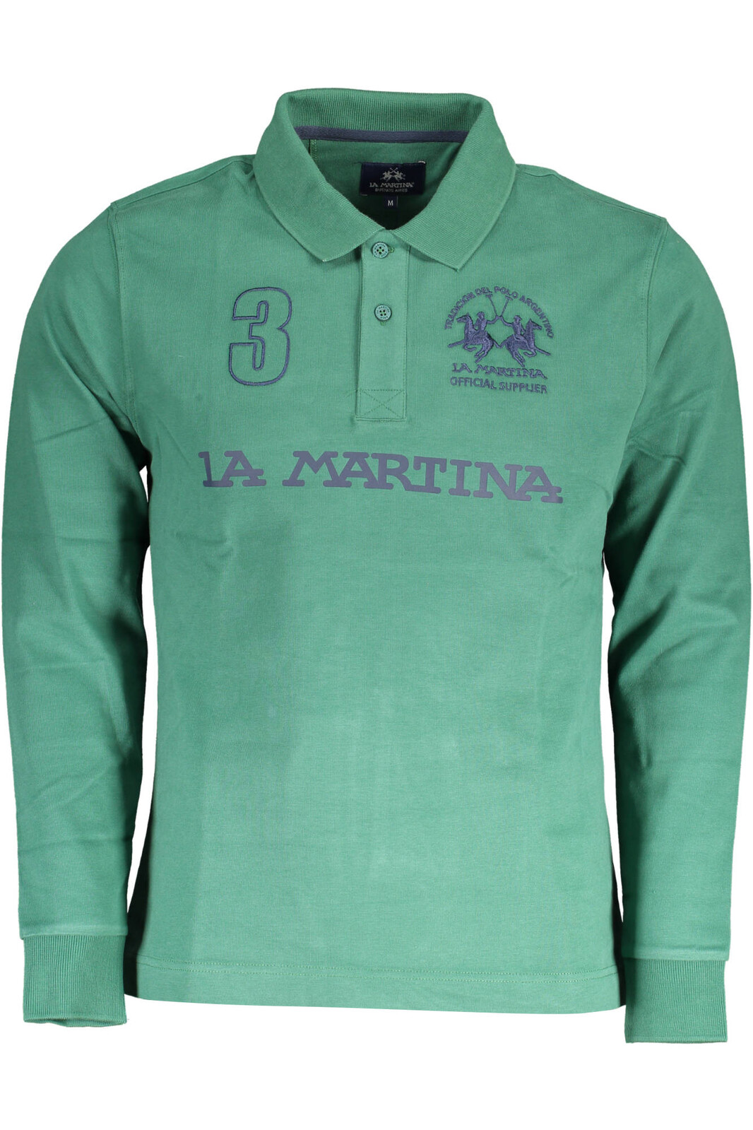 LA MARTINA LONG SLEEVE POLO MEN GREEN