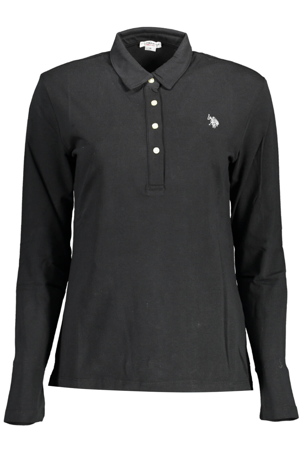 US POLO BLACK WOMEN'S LONG SLEEVED POLO SHIRT