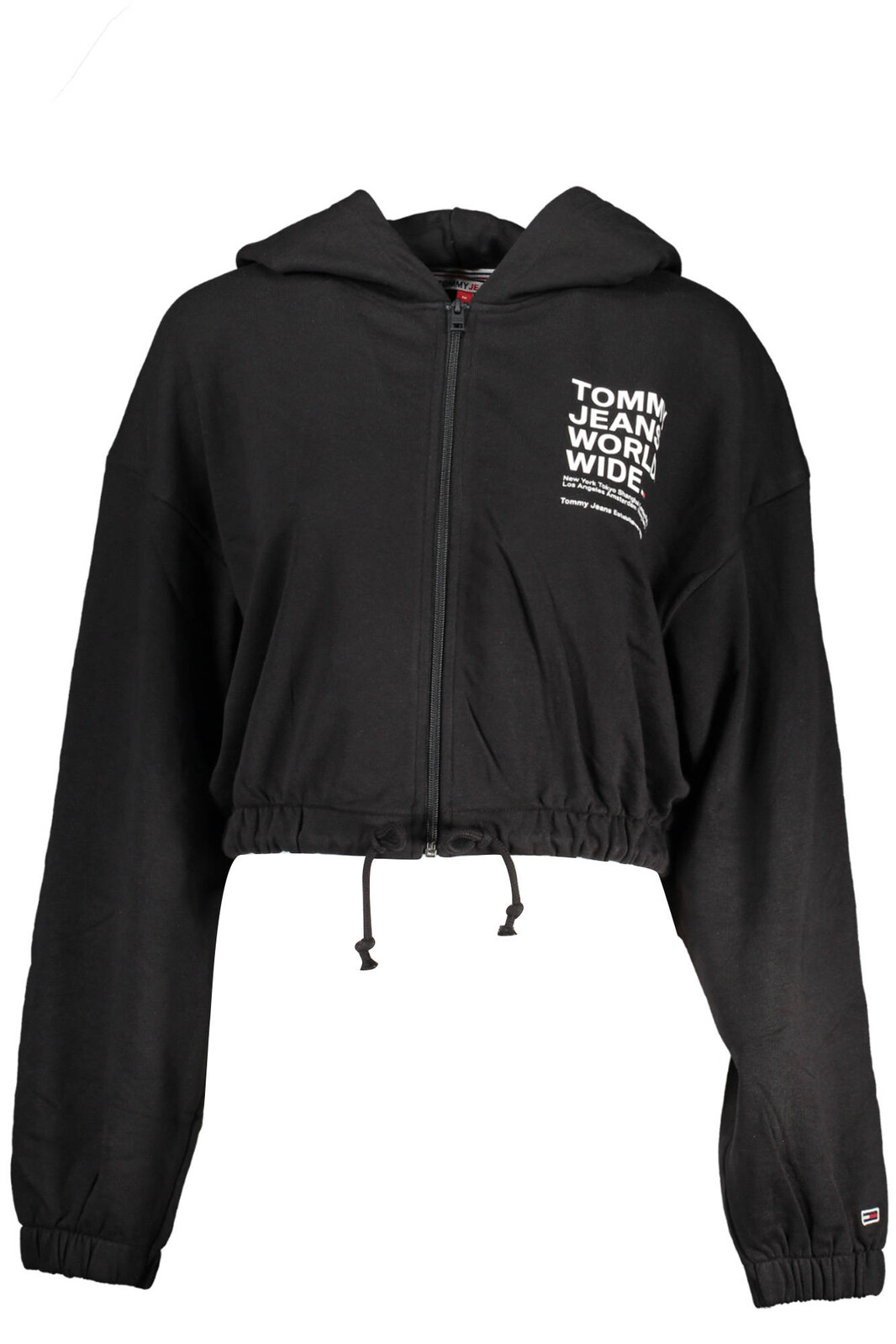 TOMMY HILFIGER WOMEN'S BLACK ZIPPED SWEATSHIRT