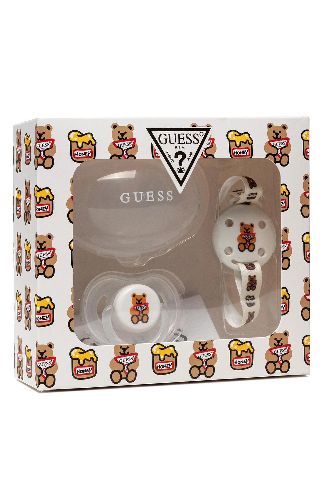 GUESS JEANS TRANSPARENT BABY PACIFIER