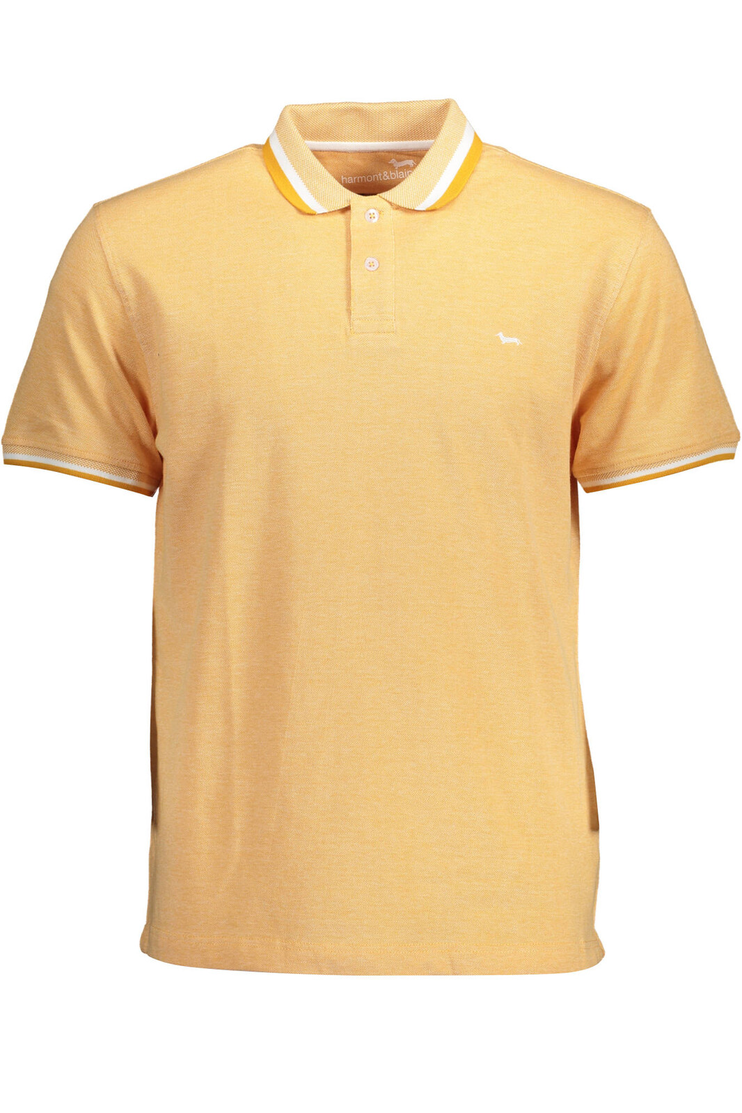 HARMONT & BLAINE MEN'S ORANGE SHORT SLEEVE POLO